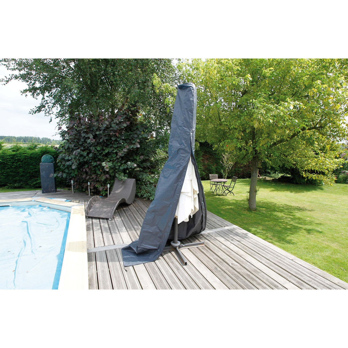 Couverture de meubles de jardin nature pour le parasol debout (grand)