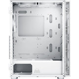 Boîtier tour midi Montech x3 mesh (blanc | 3x USB-A | RVB | verre trempé)