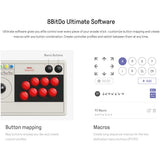 Manette de jeu arcade stick 8bitdo (gris)