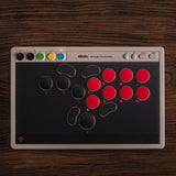 Contrôleur d'arcade 8bitdo (gris rouge, usb bluetooth 2,4 ghz, nintendo switch 1 + 2, pc)