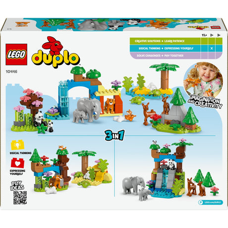 Lego duplo town 10446 familles 3 en 1 d'animaux sauvages