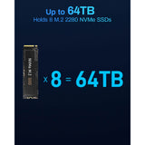 NAS SSD Terramaster f8 (noir, 1x 10GBE, HDMI, USB)