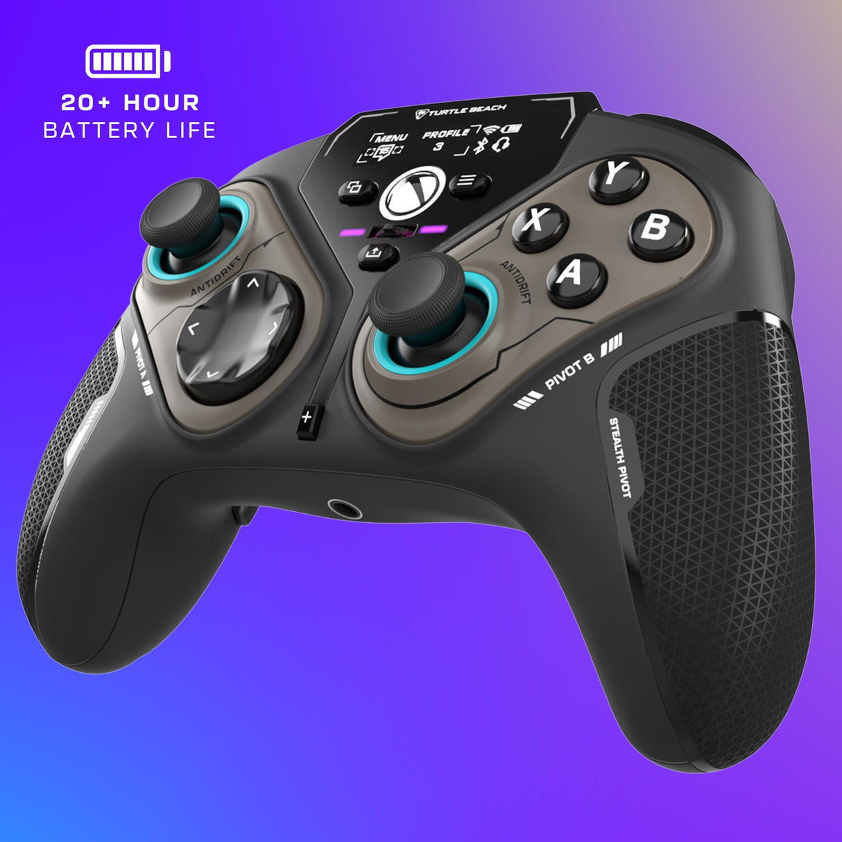 Contrôleur intelligent sans fil Turtle Beach Stealth Pivot (noir, Bluetooth USB 2,4 GHz, PC, Xbox, Android)