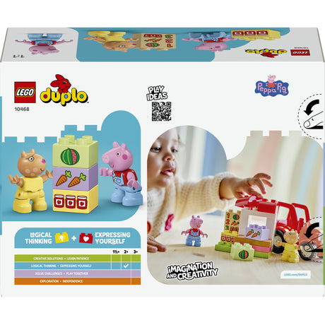 Lego Duplo Peppa Pig Tracteur et étal de marché Jouets animaux pour les tout-petits - 10468