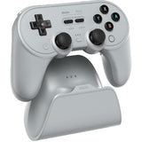 Manette de jeu bluetooth 8bitdo pro 3 (gris noir, switch 1 2, pc, android, usb bluetooth 2,4 ghz)