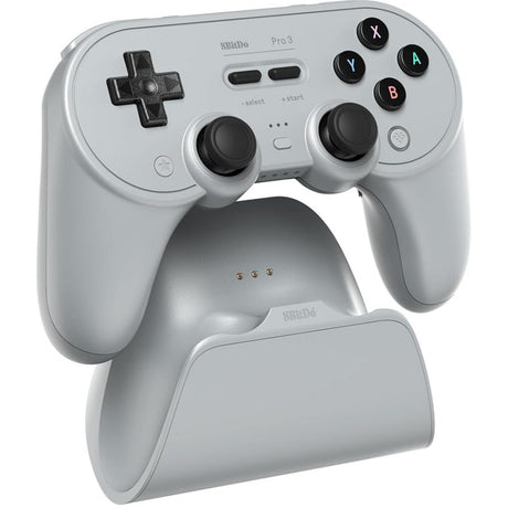 Manette de jeu bluetooth 8bitdo pro 3 (gris noir, switch 1 2, pc, android, usb bluetooth 2,4 ghz)