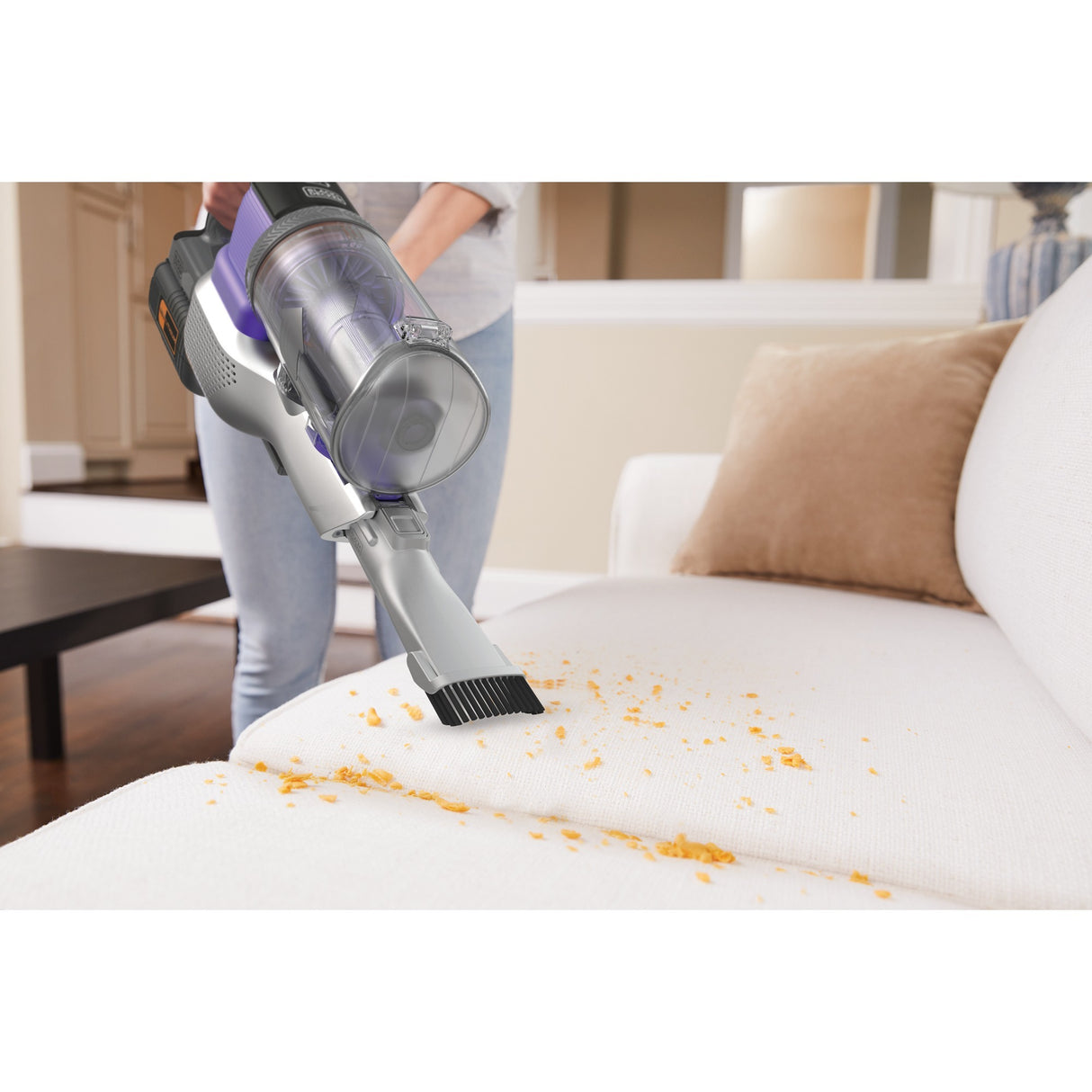 Aspirateur-balai pour animaux de compagnie extrême Black+decker 36 V 4 en 1 Power Series (violet)