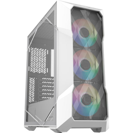 Cooler Master Masterbox TD500 Mesh V2 Boîtier tour midi (blanc | 2x USB-A | 1x USB-C | RVB | Verre trempé)