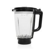 Princess 212094 mixeur solid pro (acier inoxydable noir, 1,75 litres | bloc de couteaux en acier inoxydable 6 couteaux | fonction de nettoyage automatique | pièces lavables au lave-vaisselle)
