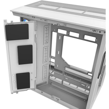 Boîtier tour MIDI Thermaltake View 380 XL WS ARGB (couleur bois blanc | 2x USB-A | 1x USB-C | RVB | verre trempé)