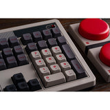 Clavier mécanique rétro 8bitdo n édition (gris, disposition américaine (qwerty), boîte kailh blanche, 100%, bluetooth basse consommation, sans fil 2,4 g, usb)
