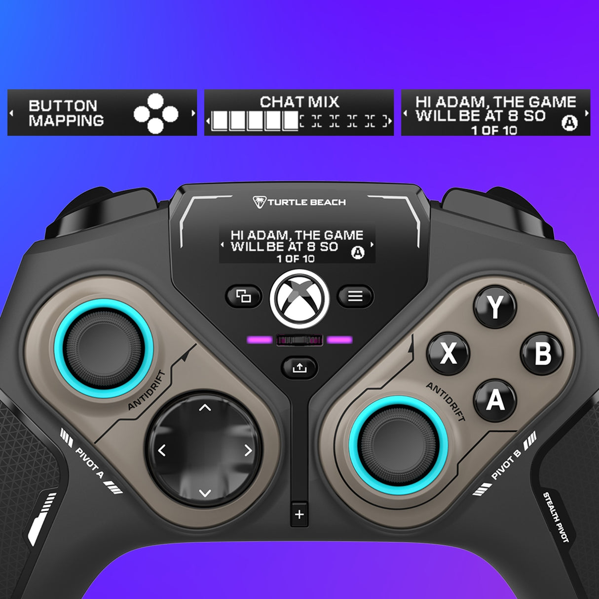 Contrôleur intelligent sans fil Turtle Beach Stealth Pivot (noir, Bluetooth USB 2,4 GHz, PC, Xbox, Android)