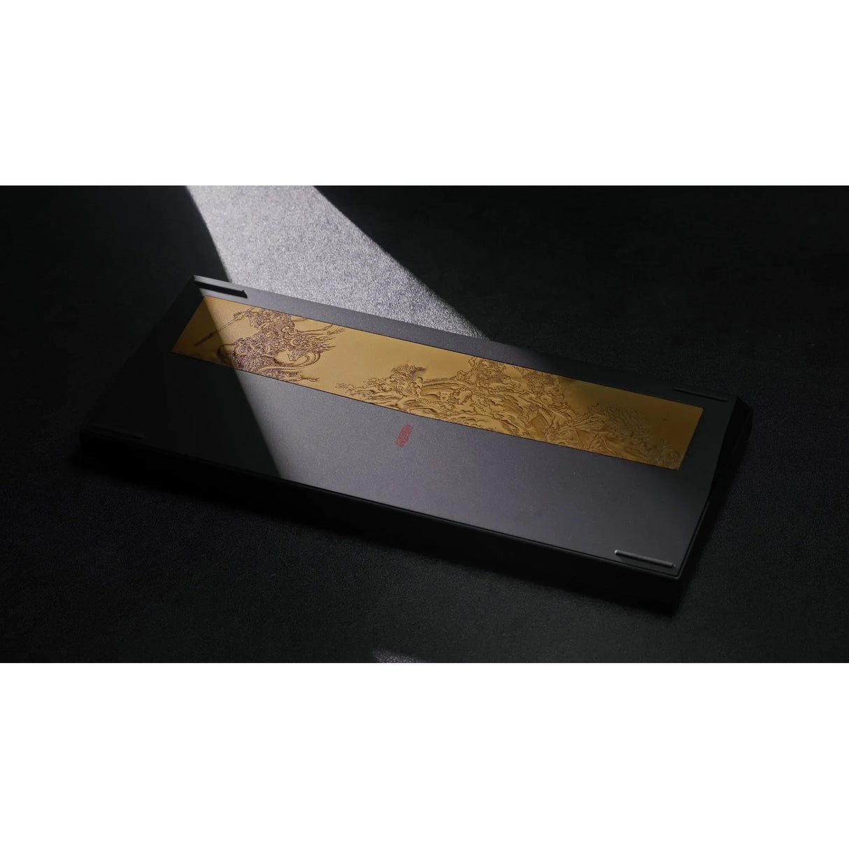 Clavier mécanique sans fil Keychron Black Myth Wukong édition Deluxe (noir, disposition américaine (QWERTY), rose or ttc, 75 %, LED RVB, PBT non brillant, échange à chaud, USB-C | 2,4 GHz | Bluetooth 5.1)