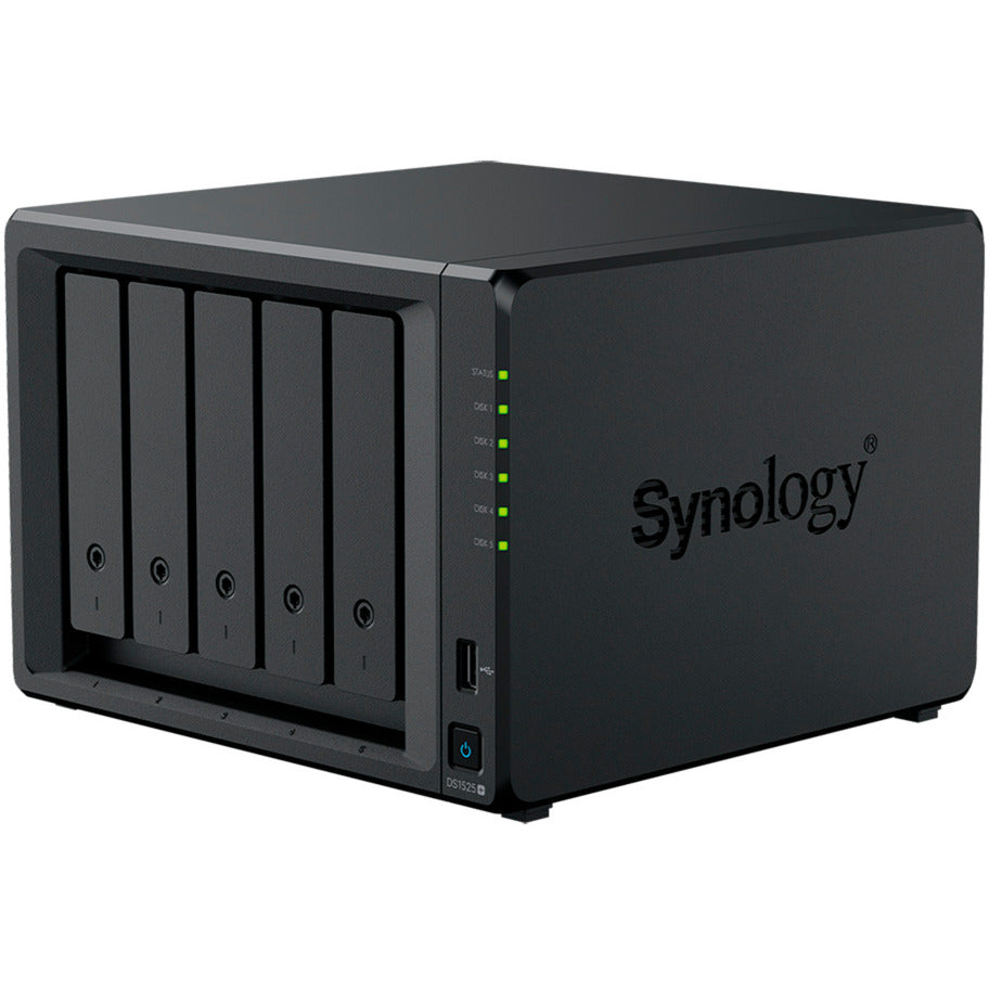 Synology diskstation ds1525+ nas (noir, 2x LAN, USB)