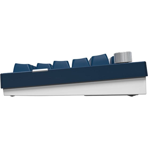 Clavier mécanique Montech mkey pro freedom rgb (bleu foncé, disposition américaine (qwerty), gateron g pro jaune, 75 %, remplaçable à chaud, rgb, double-shot pbt, usb-c | 2,4 ghz | bluetooth 5.2)