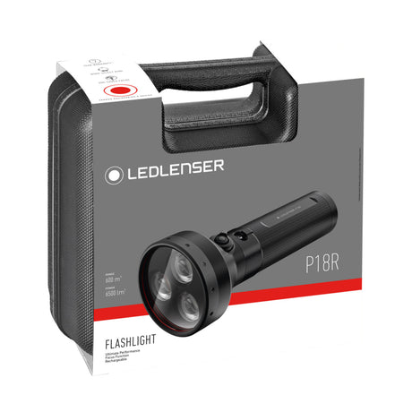 Lampe de poche Ledlenser p18r (noir, 6500 lm, 6000-7500k)