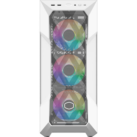 Cooler Master Masterbox TD500 Mesh V2 Boîtier tour midi (blanc | 2x USB-A | 1x USB-C | RVB | Verre trempé)