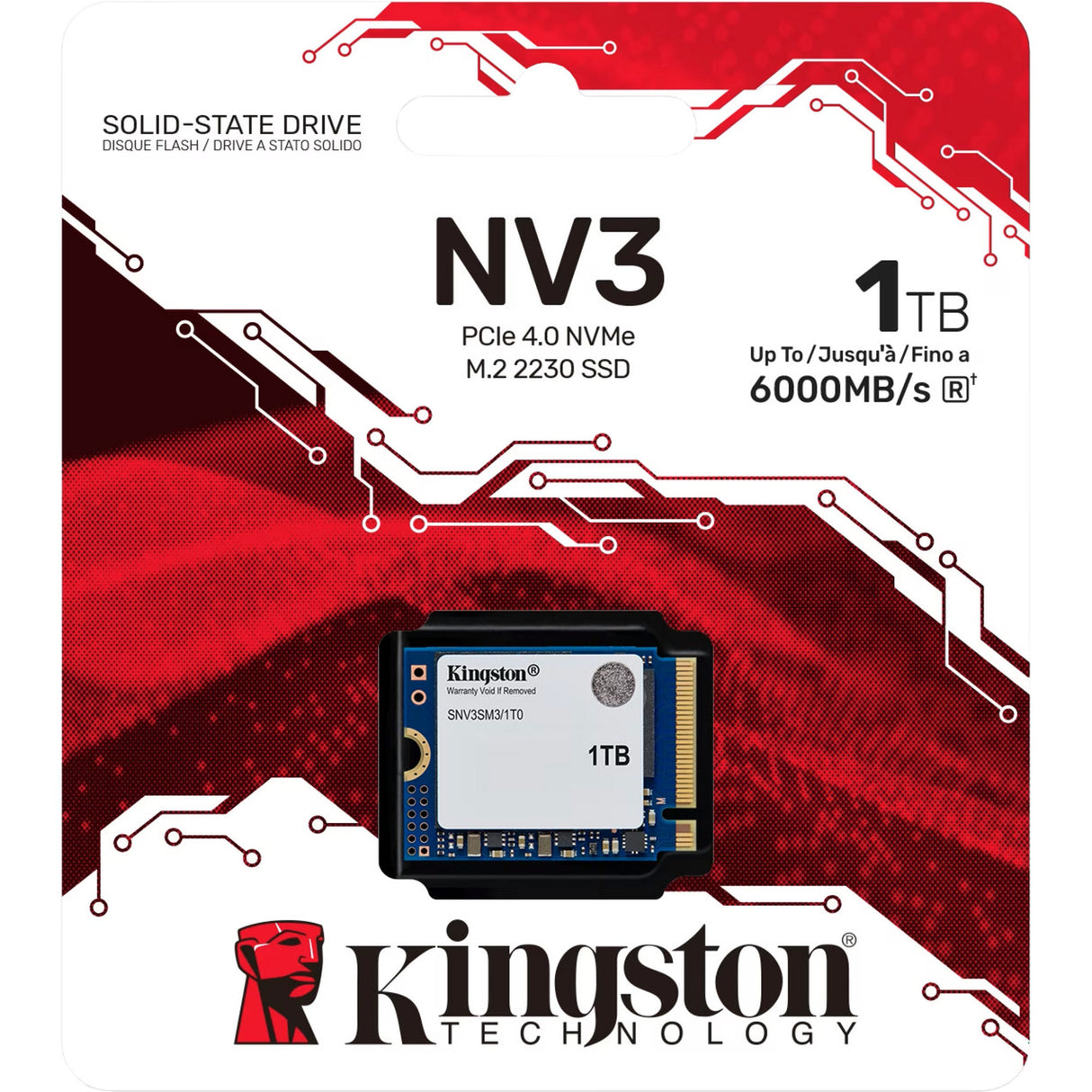 SSD Kingston nv3 1 To (pcie 4.0 x4, nvme, m.2 2230)