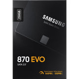 Samsung mz-77e250b 870 evo ssd, 250b, 2.5, sata-3 6 gbps, 3d v-nand, 512 mo ddr4, 560 550 mo s