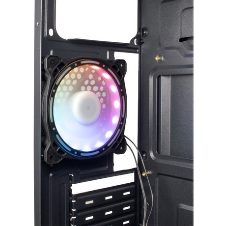 Boîtier tour midi Inter-tech b-02 rgb (noir | 3x usb-a | rgb | fenêtre)
