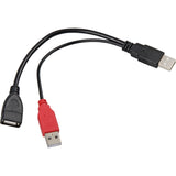 Delock Câble en Y 2x USB-A 2.0 mâle > 1 x câble répartiteur USB-A 2.0 femelle (noir rouge, 0,2 mètre)