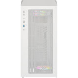 Boîtier tour midi Montech x5m (blanc | 2x USB-A | 1x USB-C | RGB | verre trempé)