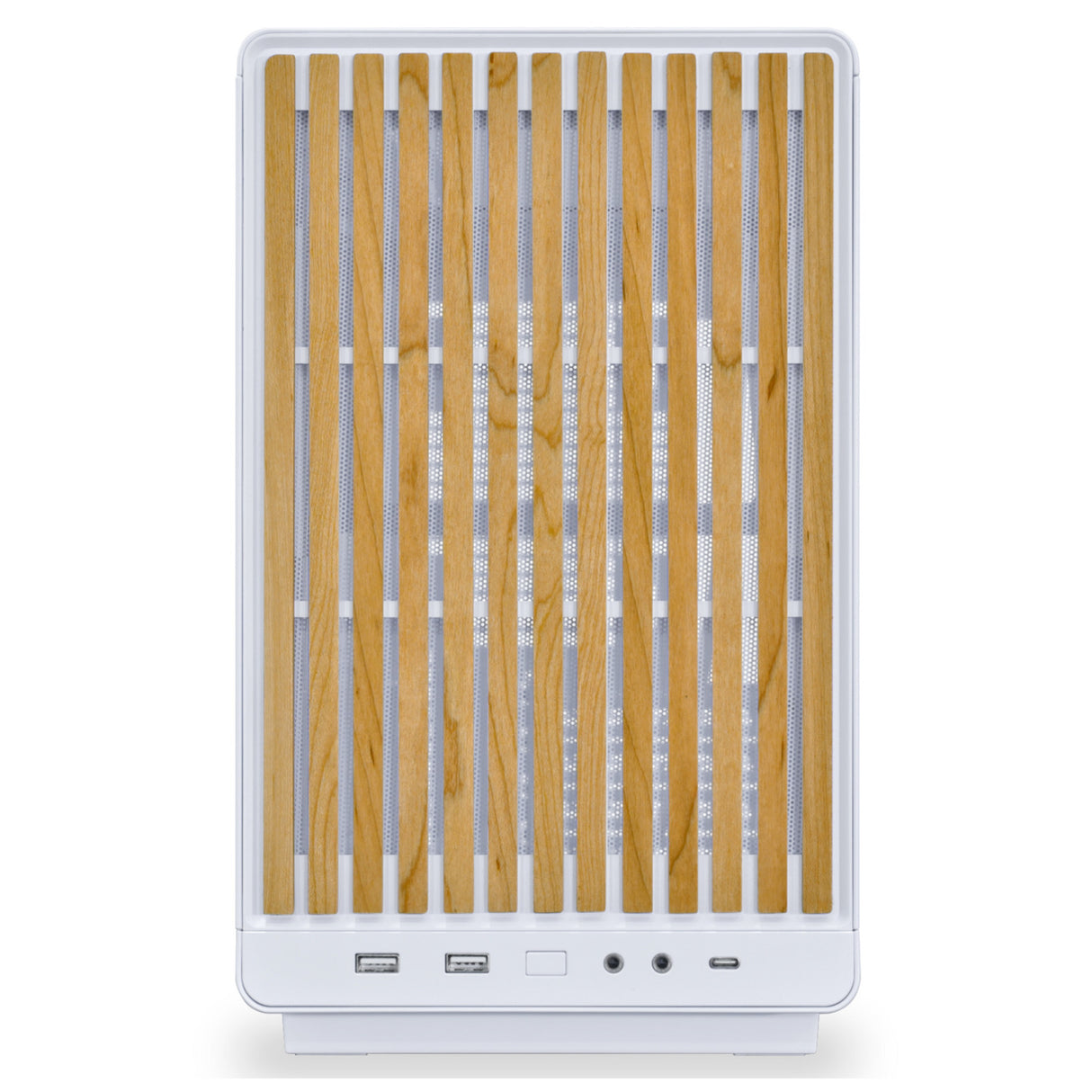 Boîtier tour midi Lian li a3-matx blanc (édition bois) (couleur bois blanc | 2x USB-A | 1x USB-C | verre trempé)