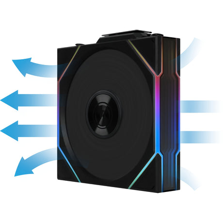Lian Li Uni Fan TL 120 Ventilateurs de boîtier RGB à lame inversée sans fil (noir, 3 pièces, 120 x 124 x 28 mm, PWM, contrôleur inclus)