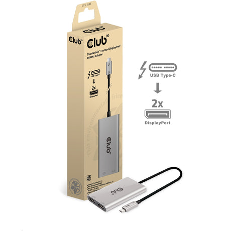 Club 3d Thunderbolt 3 vers répartiteur de port d'affichage double DisplayPort