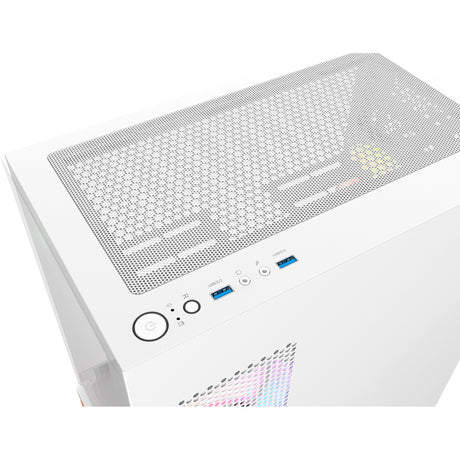Boîtier mini tour Thermaltake view 170 ws argb (couleur bois blanc | 2x usb-a | rgb | verre trempé)