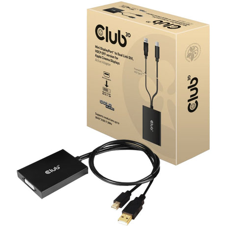 Club 3D mini displayport vers dual link dvi, version hdcp off pour écrans Apple Cinema, adaptateur actif