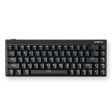 Mchose ace 68 air hall effect clavier de jeu à commutateur magnétique (noir, disposition américaine (qwerty), montage tai gt he, 65%, rvb, échange à chaud, touches pbt, usb-c, capteur à effet hall)