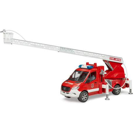 Camion de pompiers Bruder avec échelle et pompe à eau + lumière et son