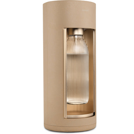 Mysoda glassy latte bruiswatertoestel (beige, excl. co2-gascilinder - met glazen fles)