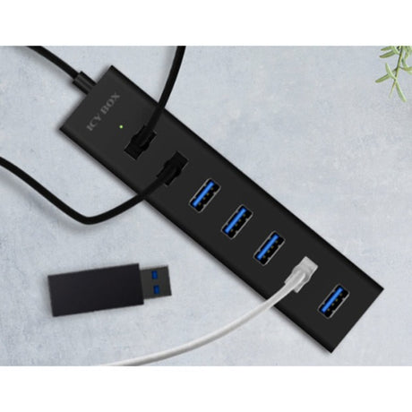 Boîte glacée ib-hub1700-u3 hub usb (noir)