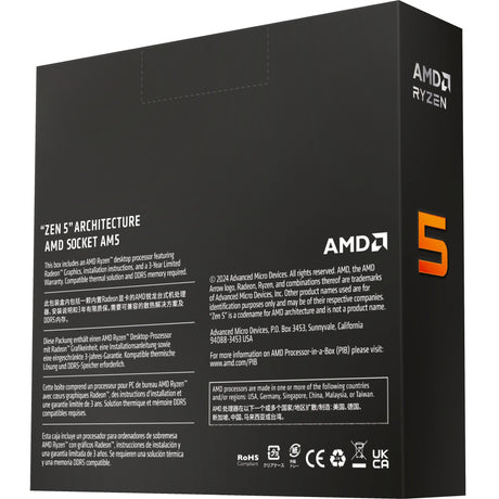 AMD Ryzen 5 9600X, 3,9 GHz (Turbo Boost 5,4 GHz)