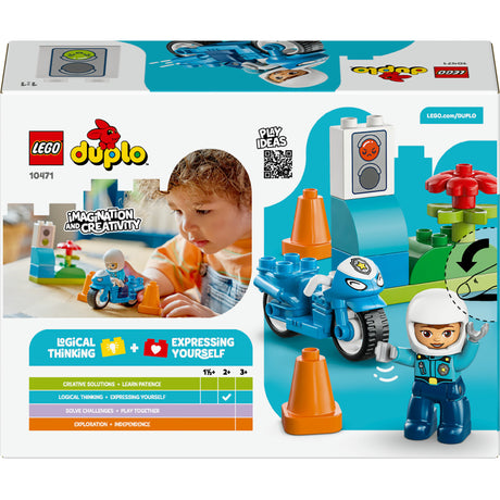 Lego Duplo 10471 moto de police bleue