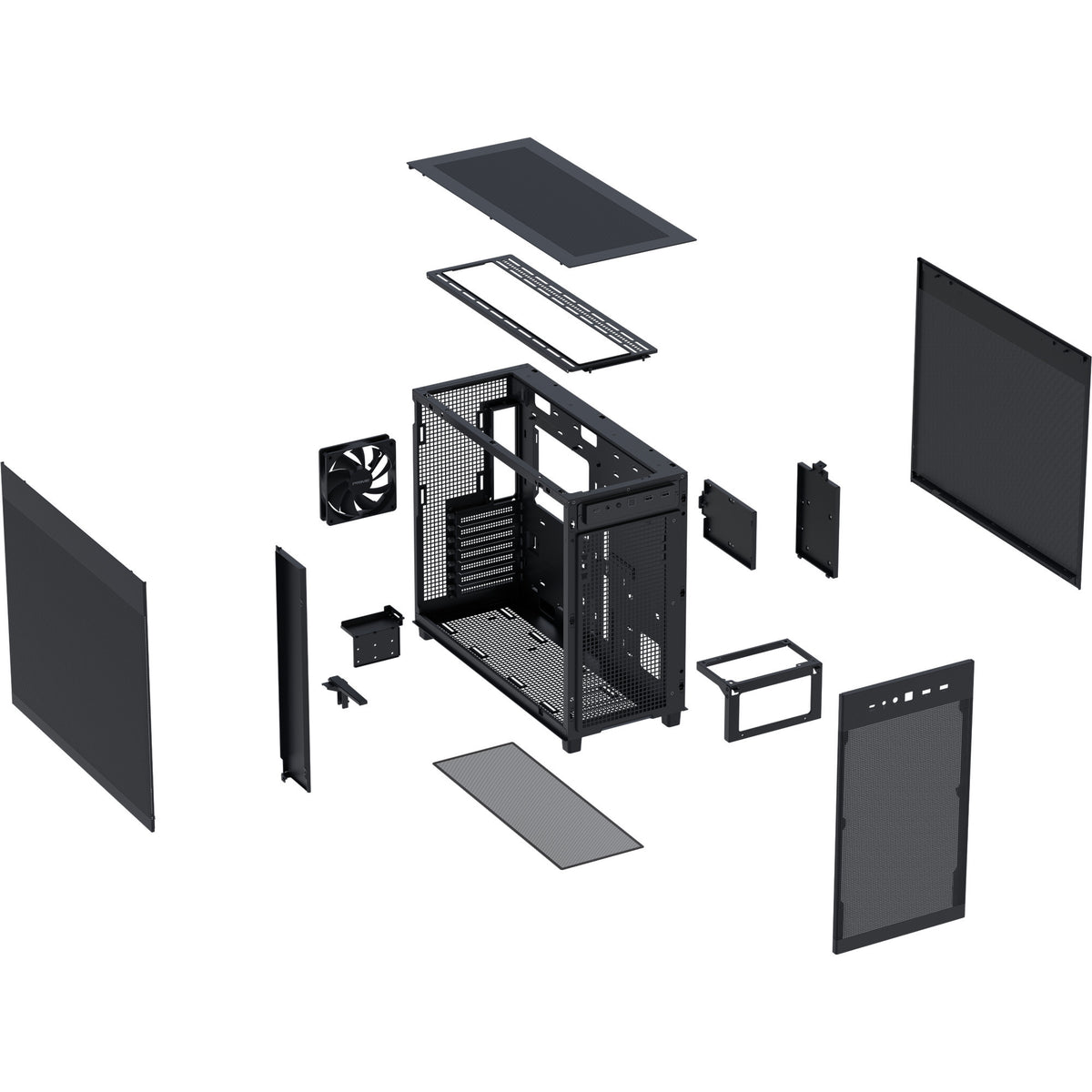 Asus Prime Ap303 - Boîtier tour midi à panneau maillé (noir | 2x USB-A | 1x USB-C)