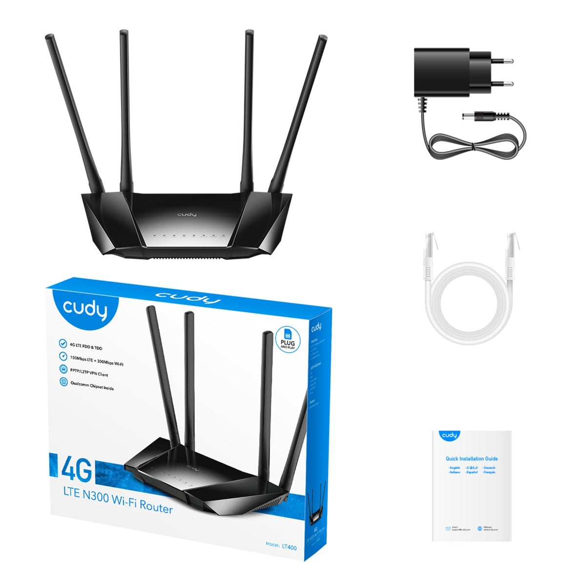 Routeur Cudy N300 Wi-Fi 4G LTE Cat4
