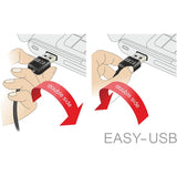 Dellock USB 2.0 Male gauche droite> Micro-B, 3M