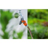 Gardena Distributeur d'eau 2 voies 26,5 mm (g 3 4 ) pièce de robinet (gris orange, 938-20)