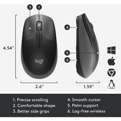 Logitech M190 Souris sans fil pleine grandeur