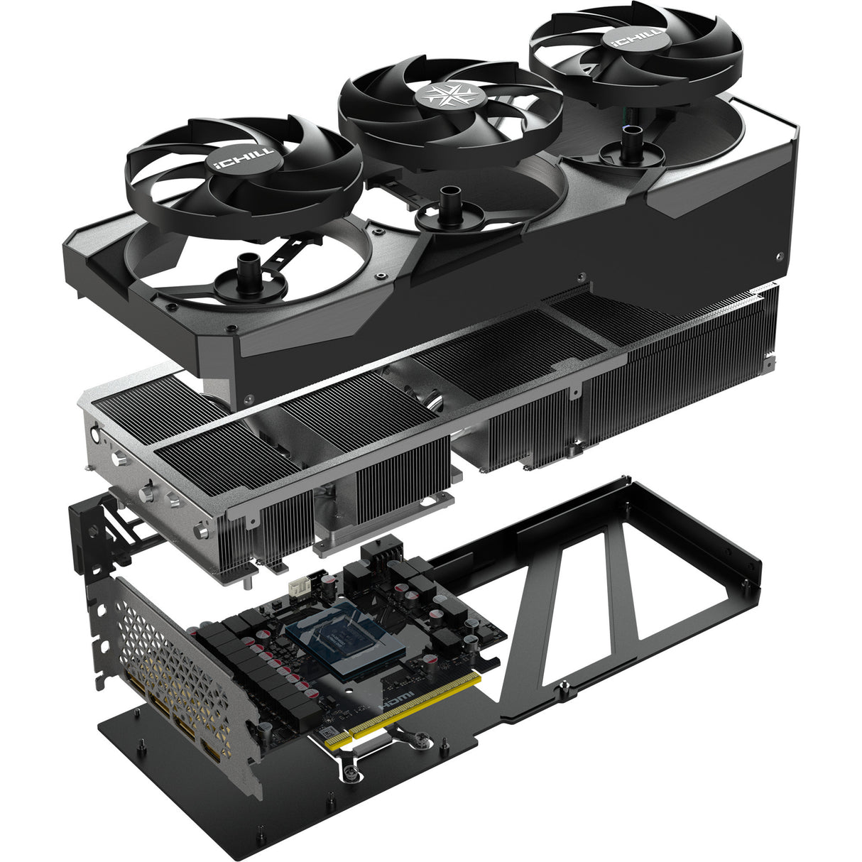 Carte graphique Inno3d Geforce RTX 5080 Ichill X3 (dlss 4, 3x port d'affichage, 1x HDMI 2.1)