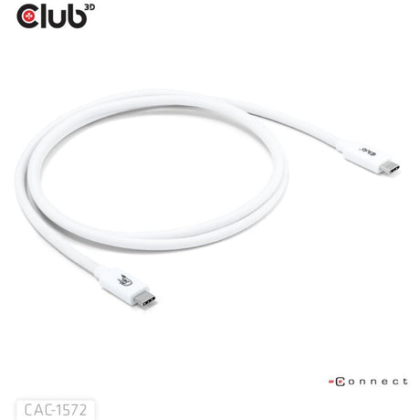 Câble Club 3D USB-C 80Gbps certifié 240W 8K 240Hz (blanc, 1,2m)