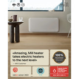 Panneau chauffant wifi Mill steel pa700wifi4, convecteur 700 watts (blanc, wifi 2,4 ghz (wifi 6), bluetooth 5.2, zigbee 3.0 + app)