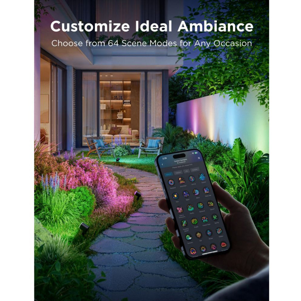 Les spots d'extérieur intelligents Govee comptent rgbicww - pack de 2 spots de jardin