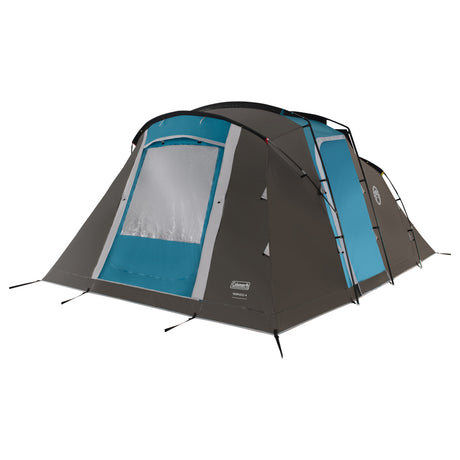 Tente Coleman Vespucci 4 - Tente tunnel 4 personnes - Protection UV SPF50 - Ventilation - Tapis de sol intégré - Gris Bleu