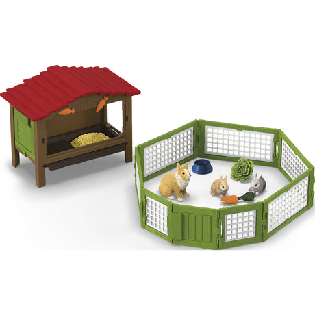 Clapier à lapin Schleich Farm World 42728