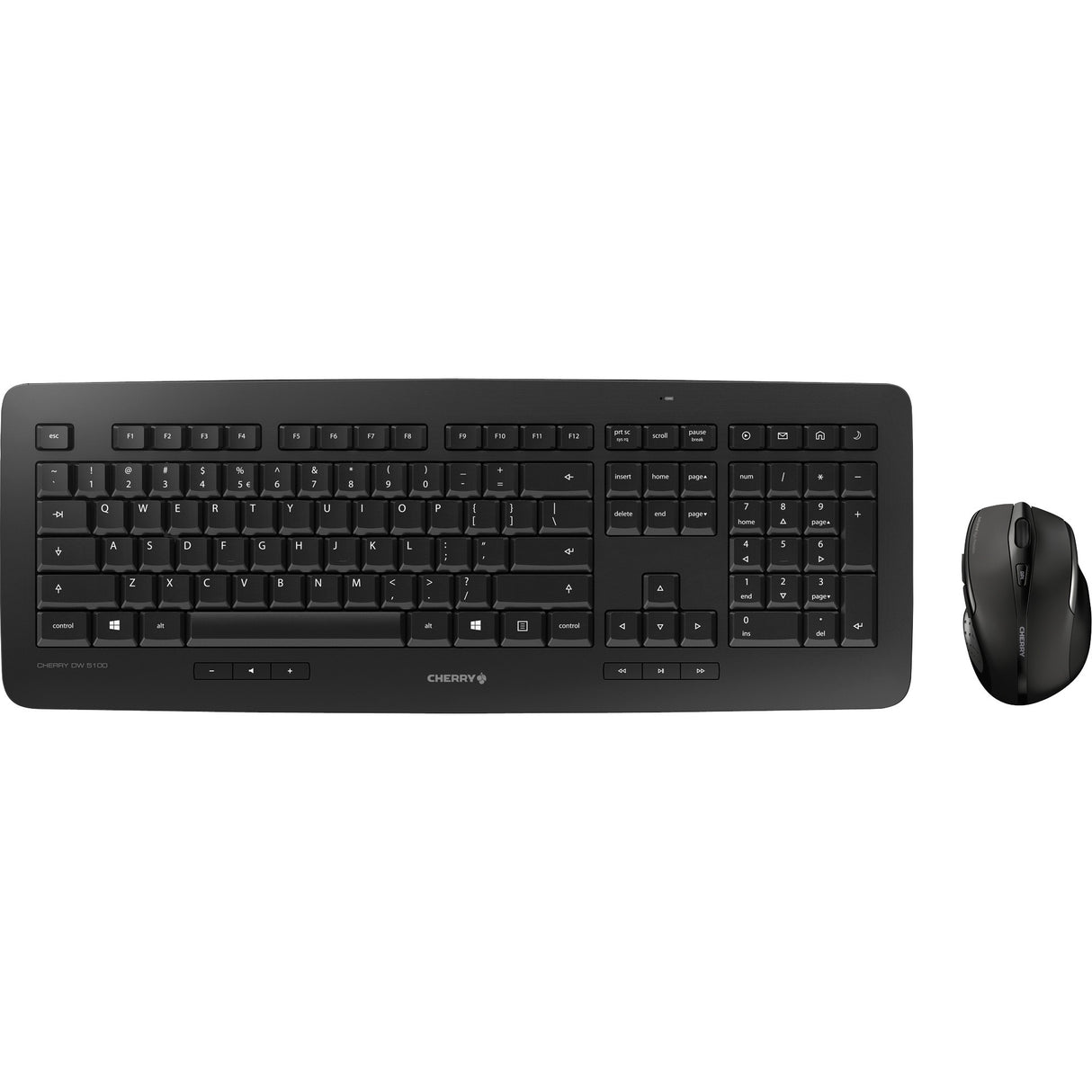 Ensemble de bureau sans fil Cherry dw 5100 (noir, disposition américaine (qwerty), 100%)