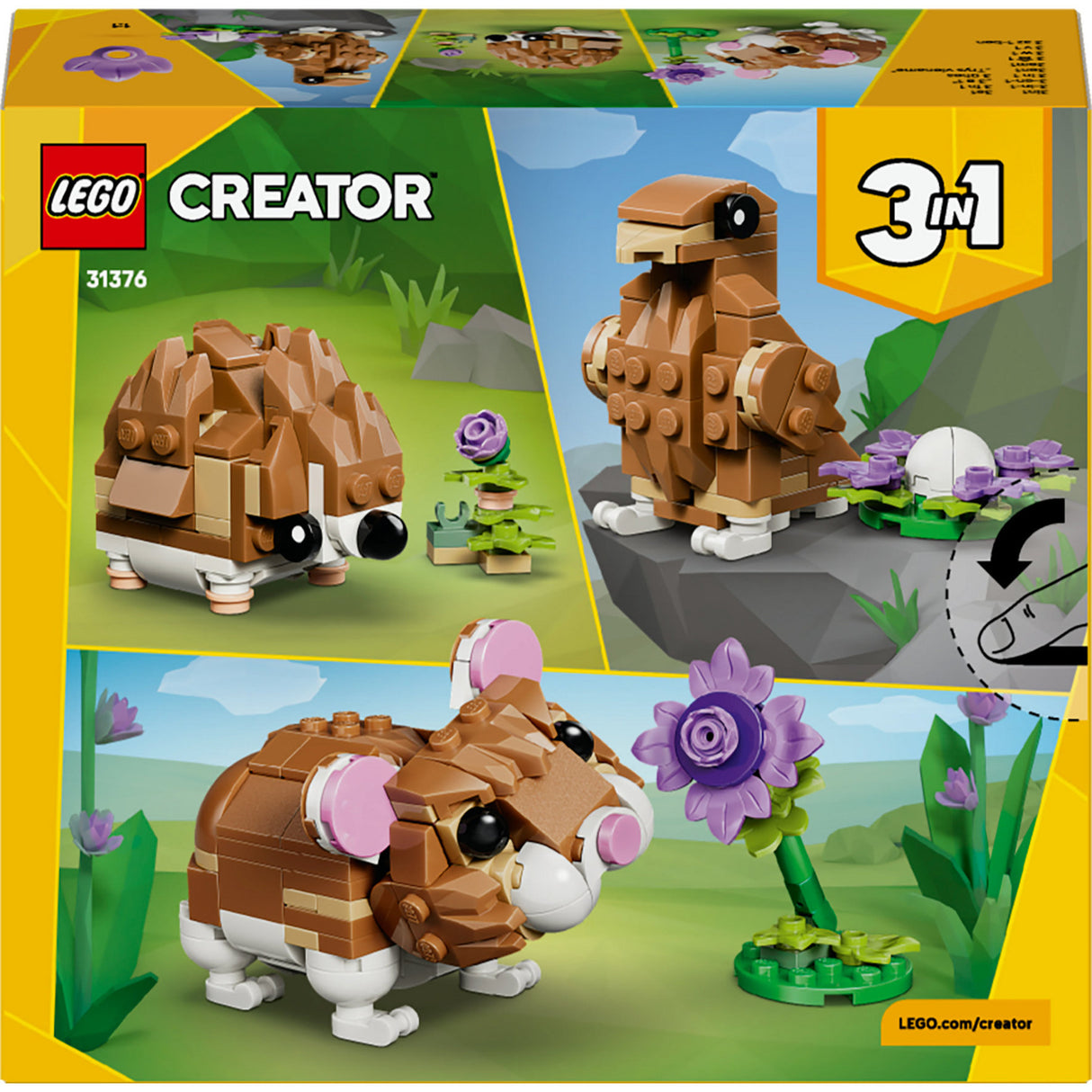 Lego Creator 31376 hamster mignon avec fleur